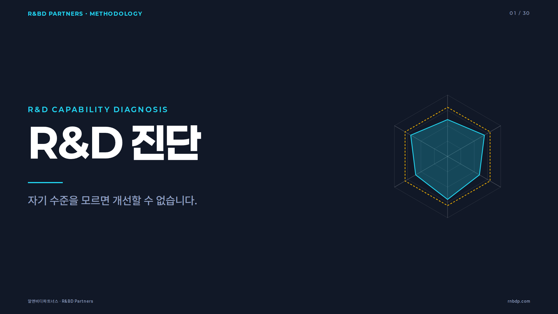R&D 진단 덱 표지 슬라이드